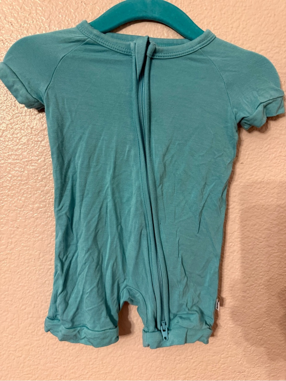 Little Sleepies Teal Short Sleeve Zippered Bodysuit